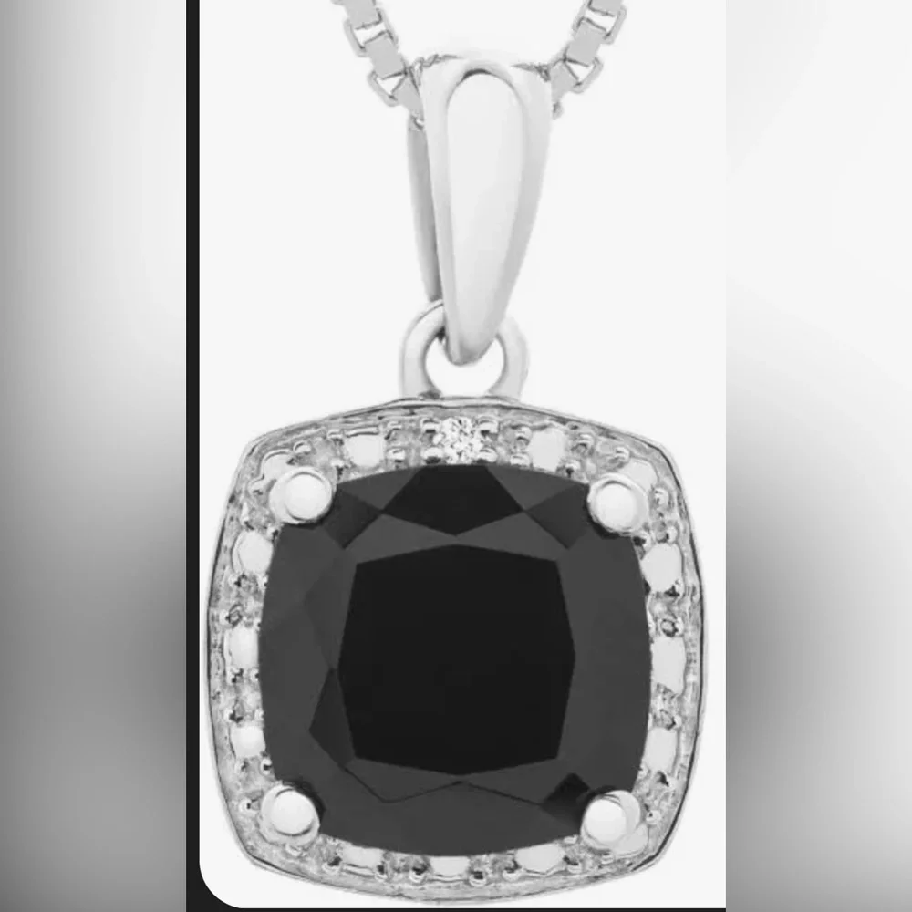 Onyx, Diamonds, and 925 Silver Jewelry Set - Picture 4 of 6